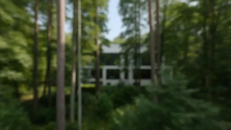 Through the Window Drone AI video effect example